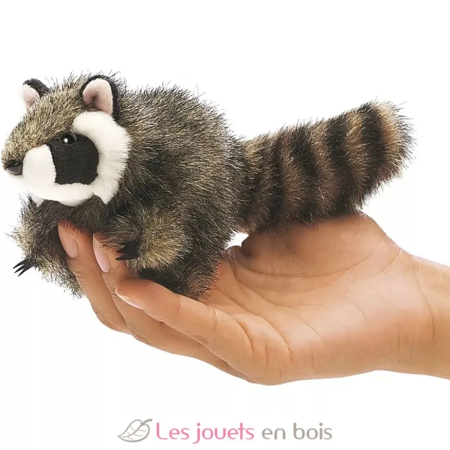 Marionnette à doigt Mini Raton laveur gris - Folkmanis