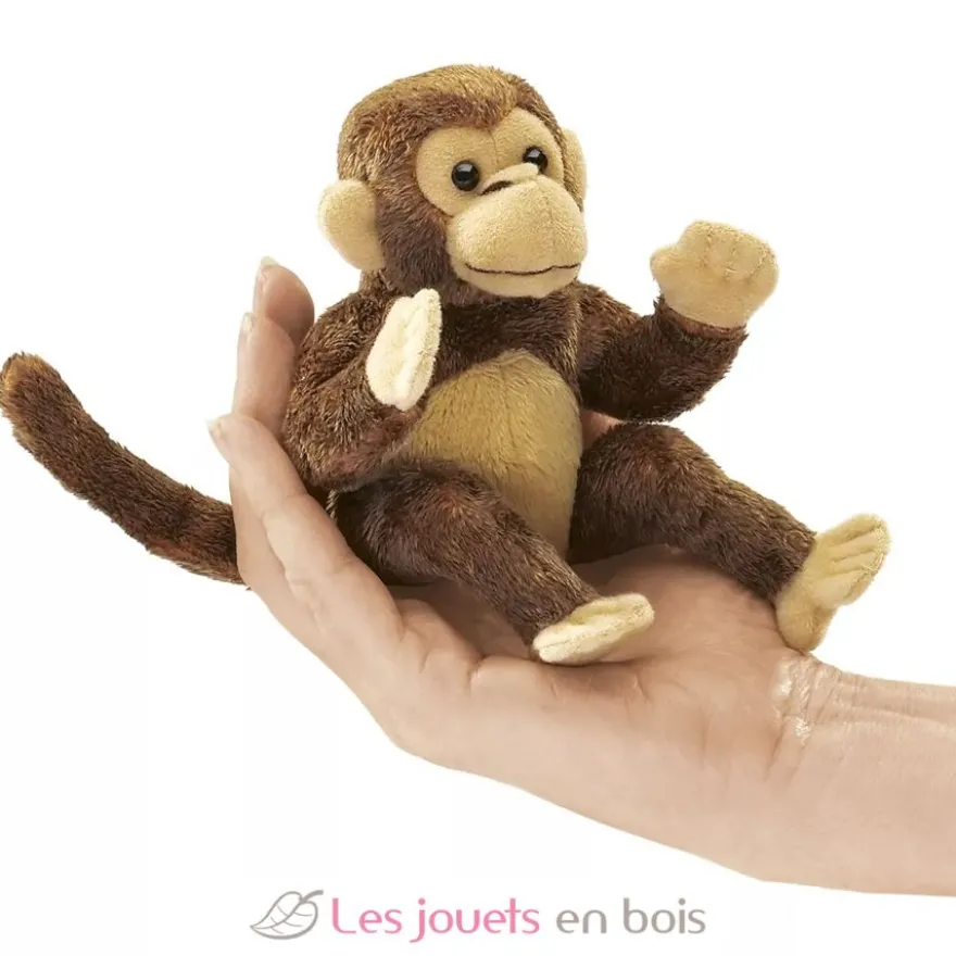Marionnette à doigt Mini Singe marron - Folkmanis
