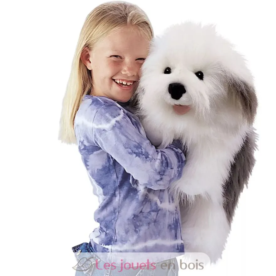 Marionnette à main Chien Bobtail - Folkmanis