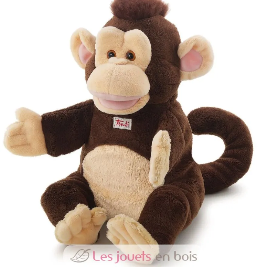 Marionnette à main Singe marron - Trudi