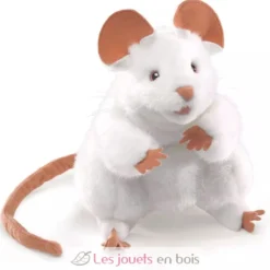 Marionnette à main Souris blanche - Folkmanis