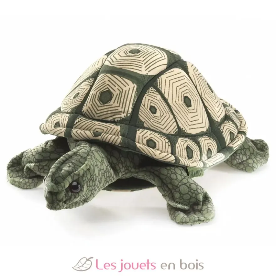 Marionnette à main Tortue verte - Folkmanis