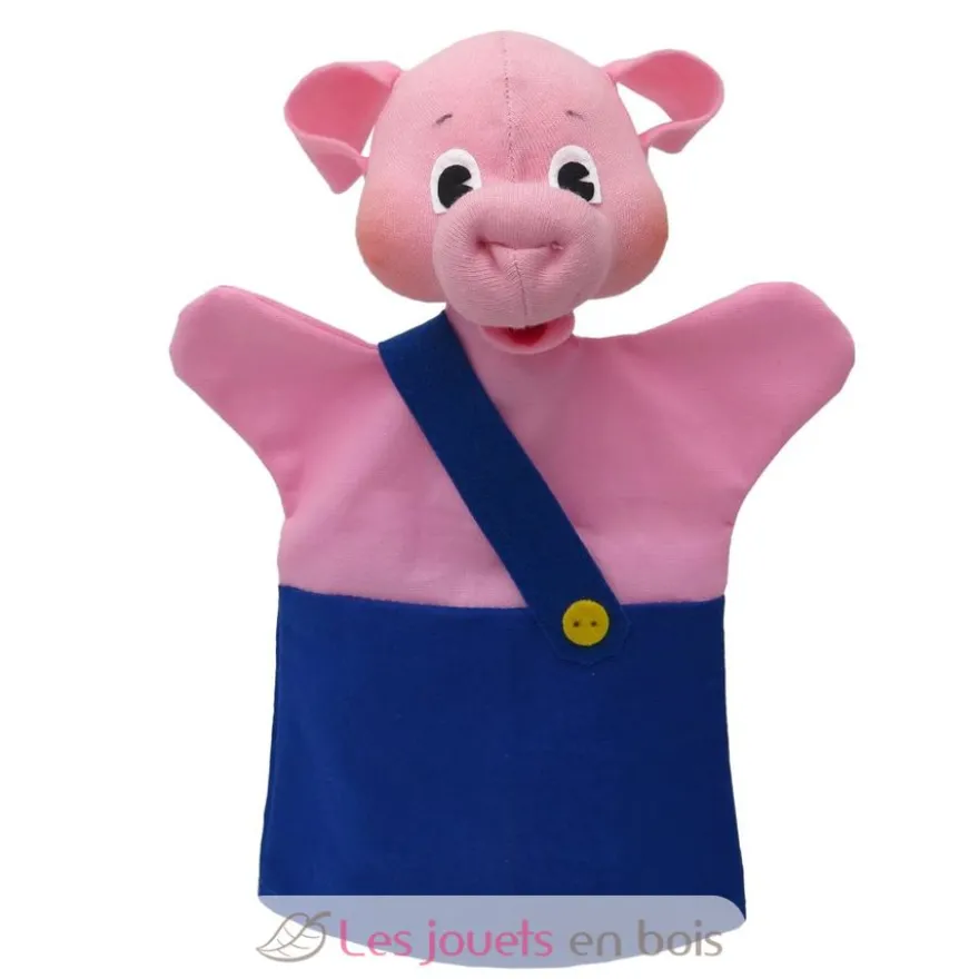 Marionnette Petit Cochon bleu - Mú