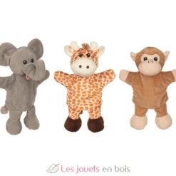 Marionnettes girafe singe éléphant - Goki