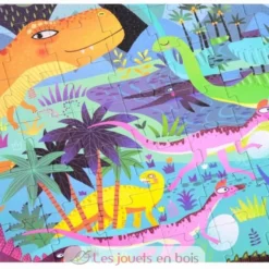 Ma Valise Puzzle Dinosaures 104 pcs - Mideer