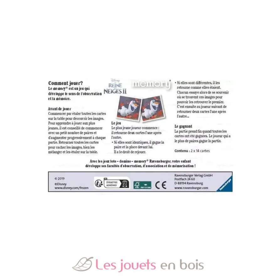 Memory Disney La Reine des Neiges 2 - Ravensburger
