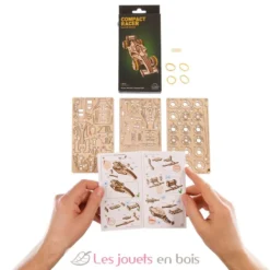 Mini bolide - Puzzle 3D mécanique en bois - Ugears
