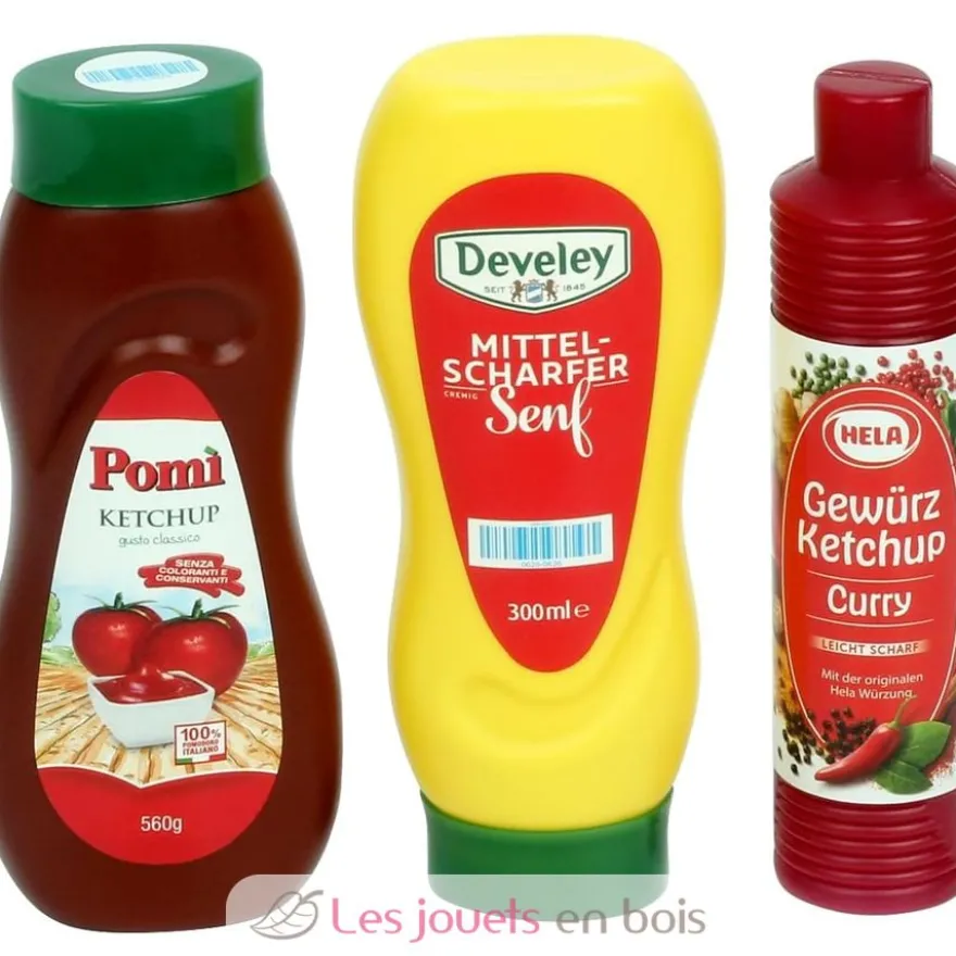 3 mini bouteilles de sauce en plastique - Tanner