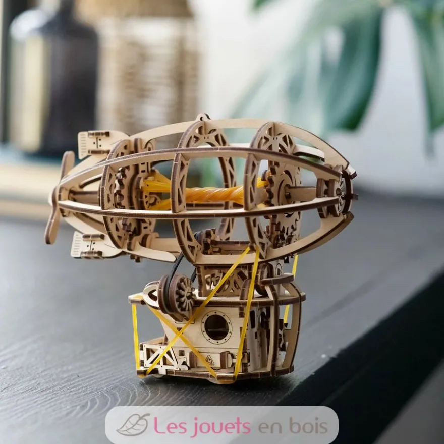 Mini Dirigeable Steampunk - Puzzle 3D mécanique en bois - Ugears
