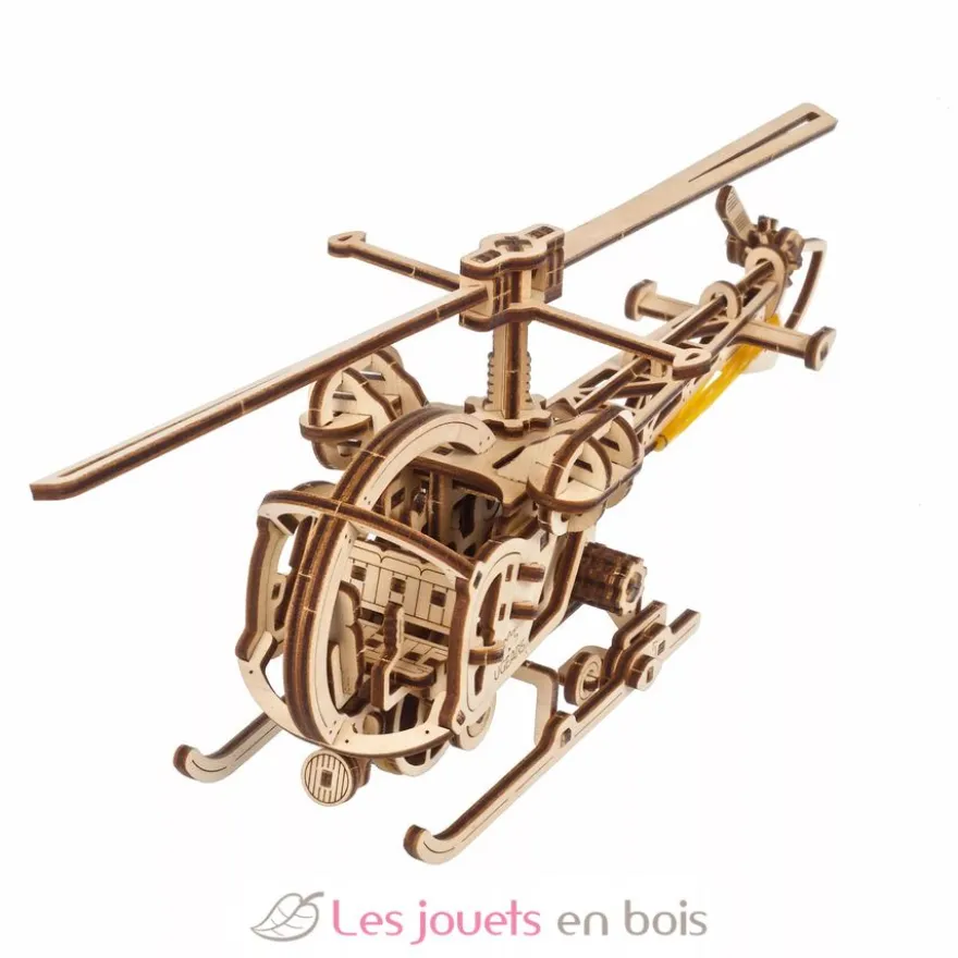 Mini Hélicoptère - Puzzle 3D mécanique en bois - Ugears