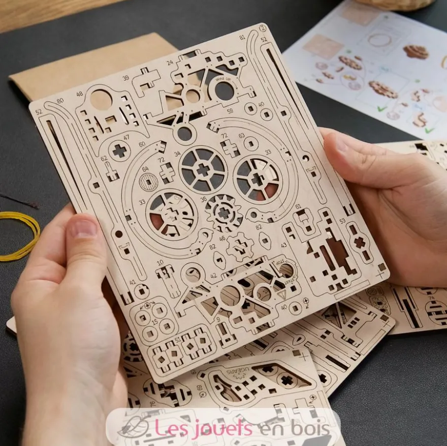 Mini Hélicoptère - Puzzle 3D mécanique en bois - Ugears