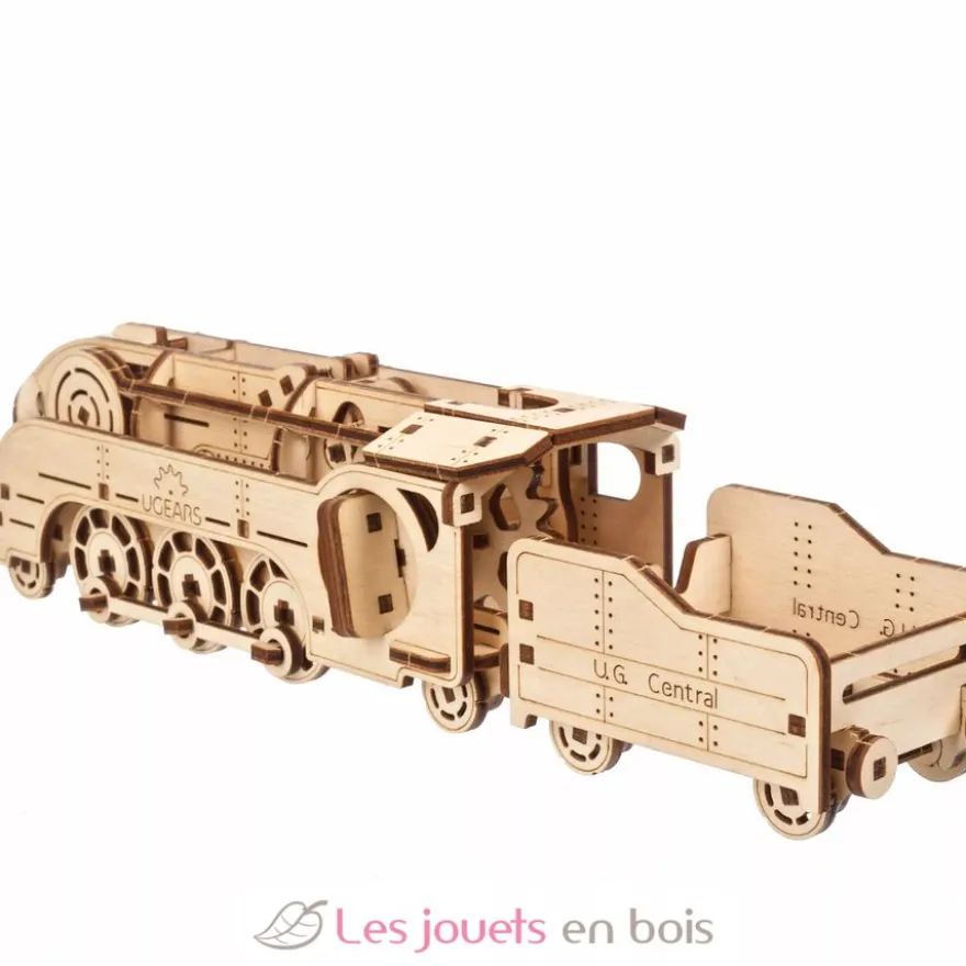 Mini locomotive - Puzzle 3D mécanique en bois - Ugears