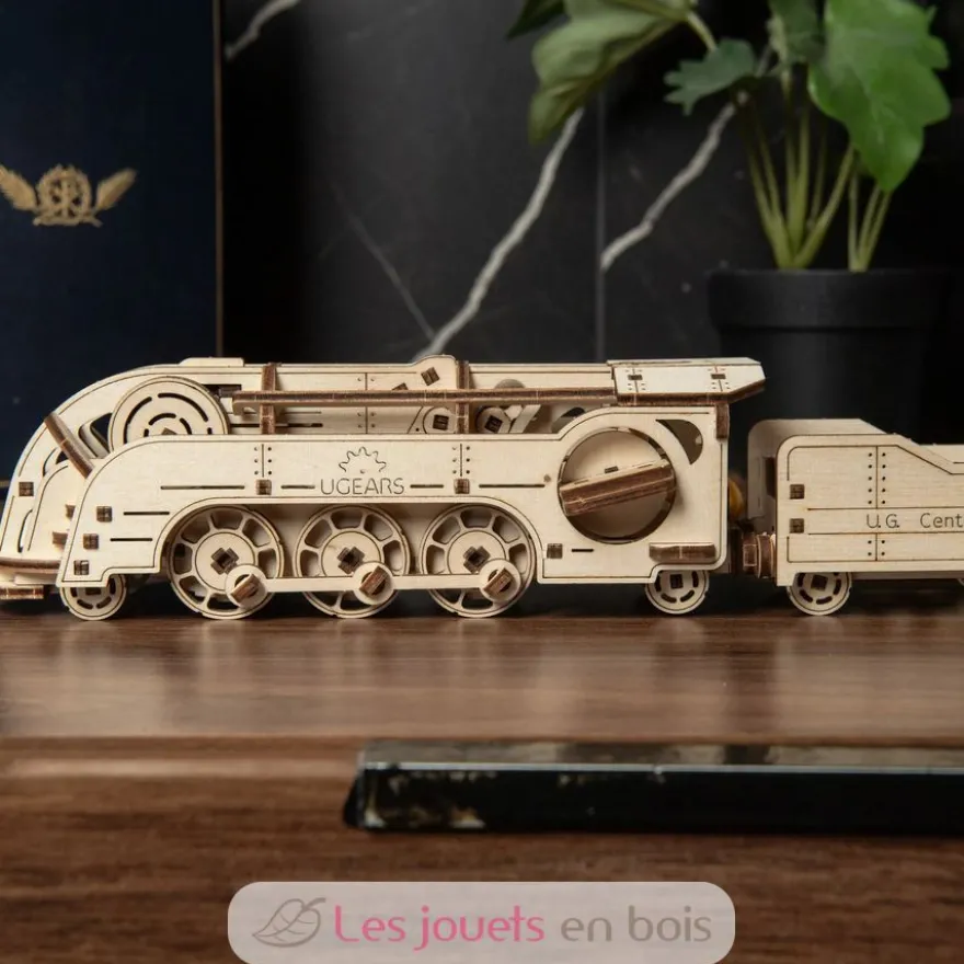 Mini locomotive - Puzzle 3D mécanique en bois - Ugears