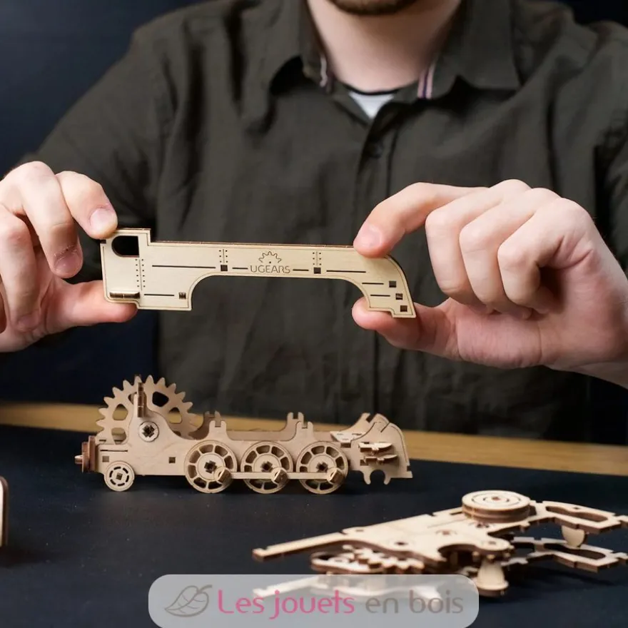 Mini locomotive - Puzzle 3D mécanique en bois - Ugears