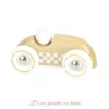 Mini Rallye Checkers bois naturel - Vilac
