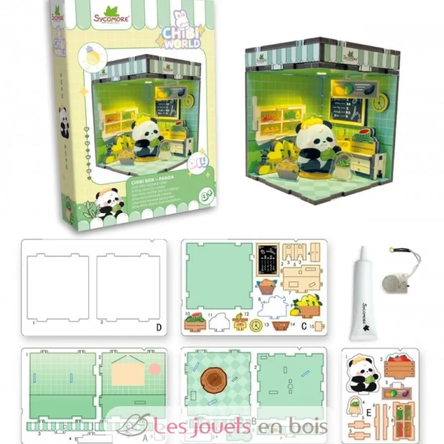 Mini scène Kawaii à créer - Chibi Box Panda - Dès 8 ans - Sycomore