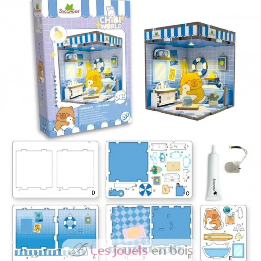 Mini scène Kawaii à créer - Chibi Box Capybara - Dès 8 ans - Sycomore