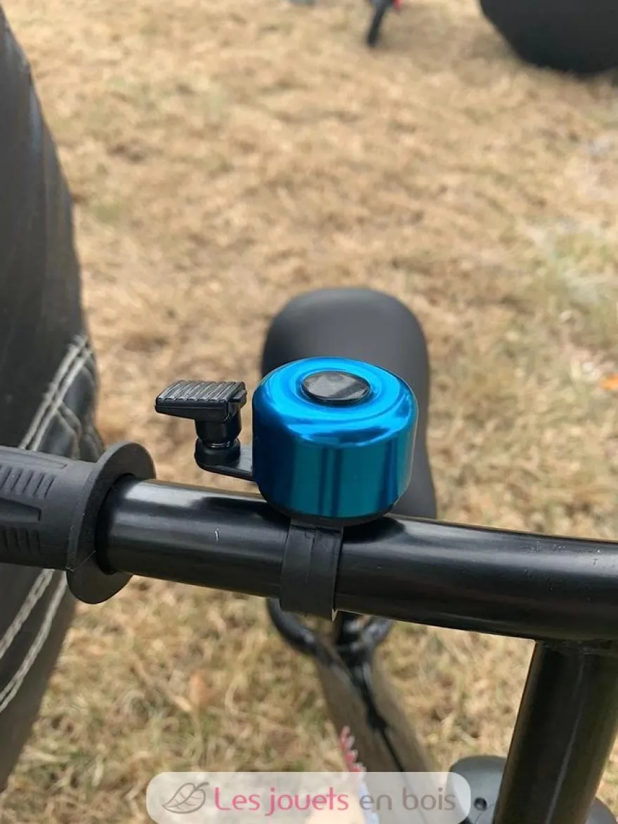 Mini sonnette de vélo bleue - Kiddimoto