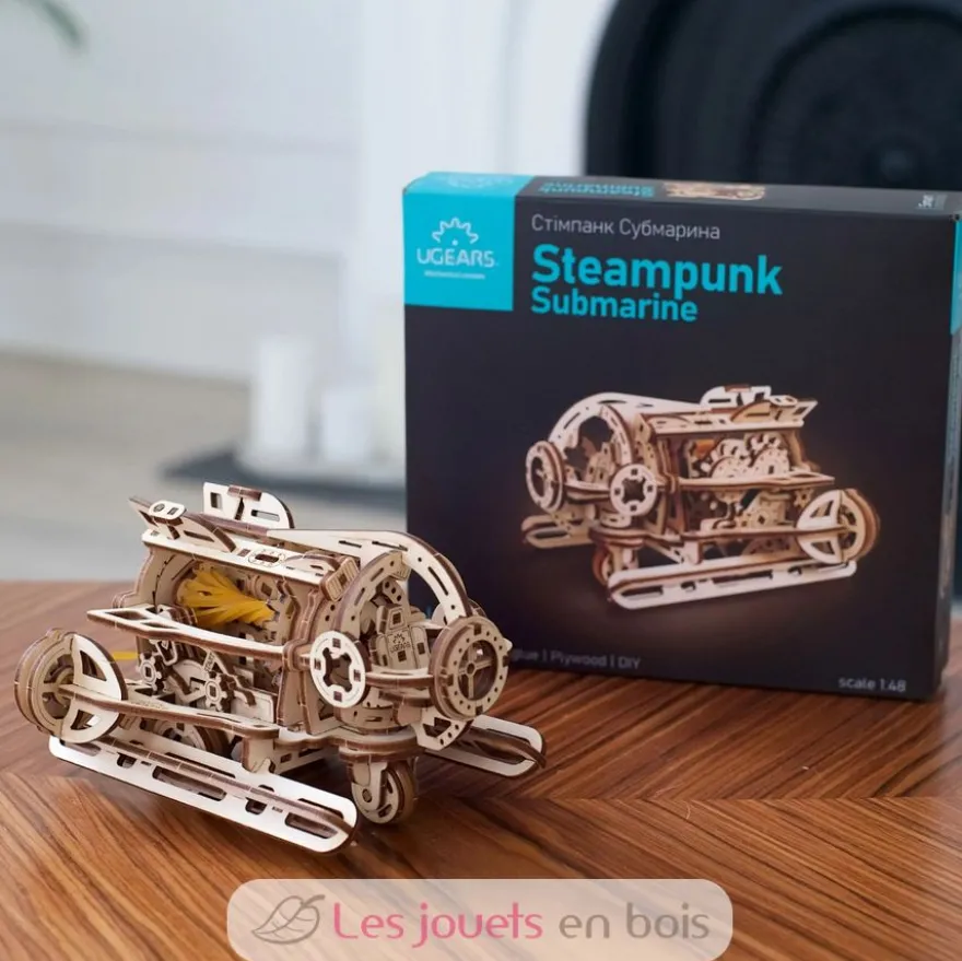 Mini Sous-marin Steampunk - Puzzle 3D mécanique en bois - Ugears