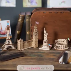 Mini Tour Eiffel - Puzzle 3D mécanique en bois - Ugears