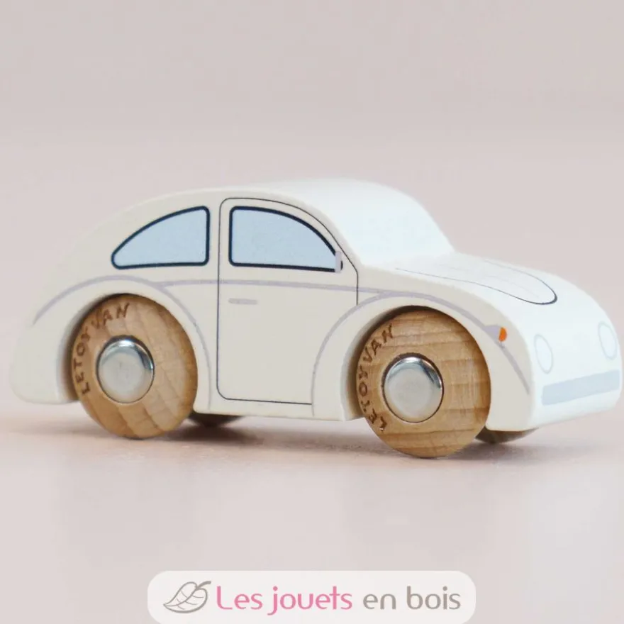 Mini voiture en bois Betty No 9 blanche - Le Toy Van