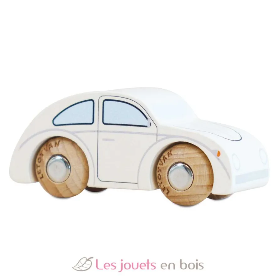 Mini voiture en bois Betty No 9 blanche - Le Toy Van