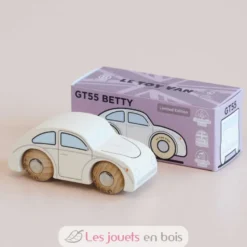 Mini voiture en bois Betty No 9 blanche - Le Toy Van