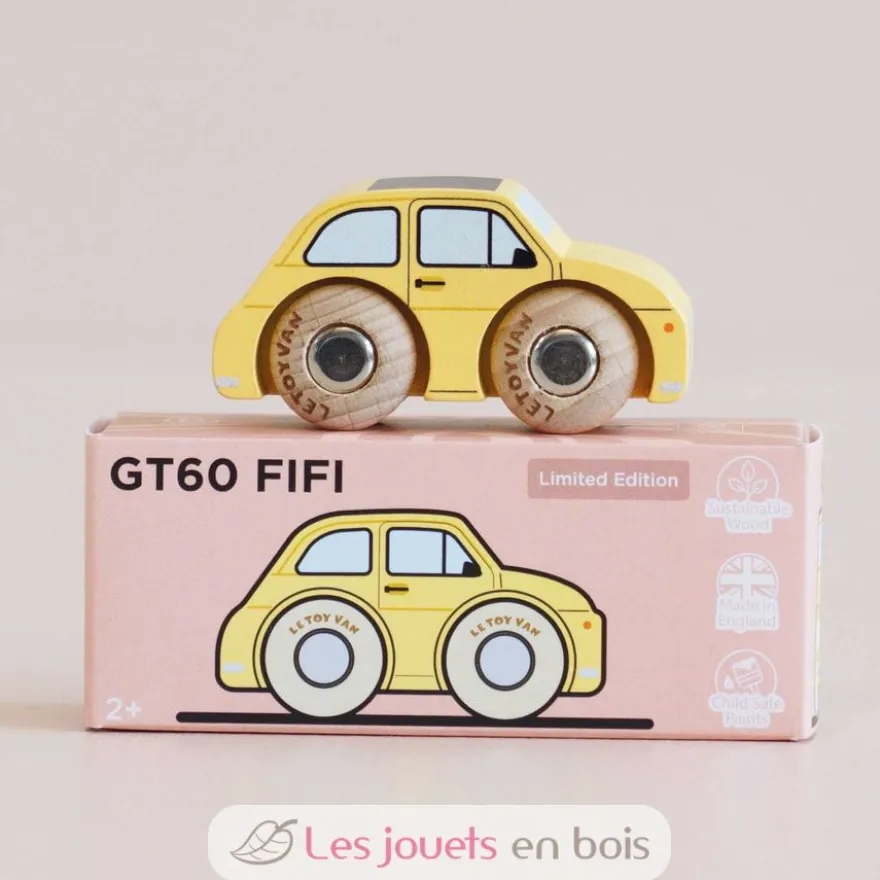 Mini voiture en bois Fifi No 10 jaune - Le Toy Van