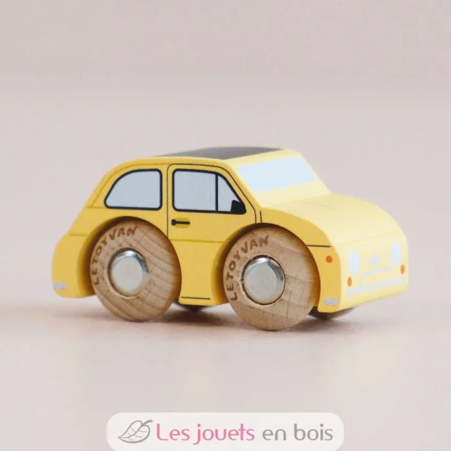 Mini voiture en bois Fifi No 10 jaune - Le Toy Van