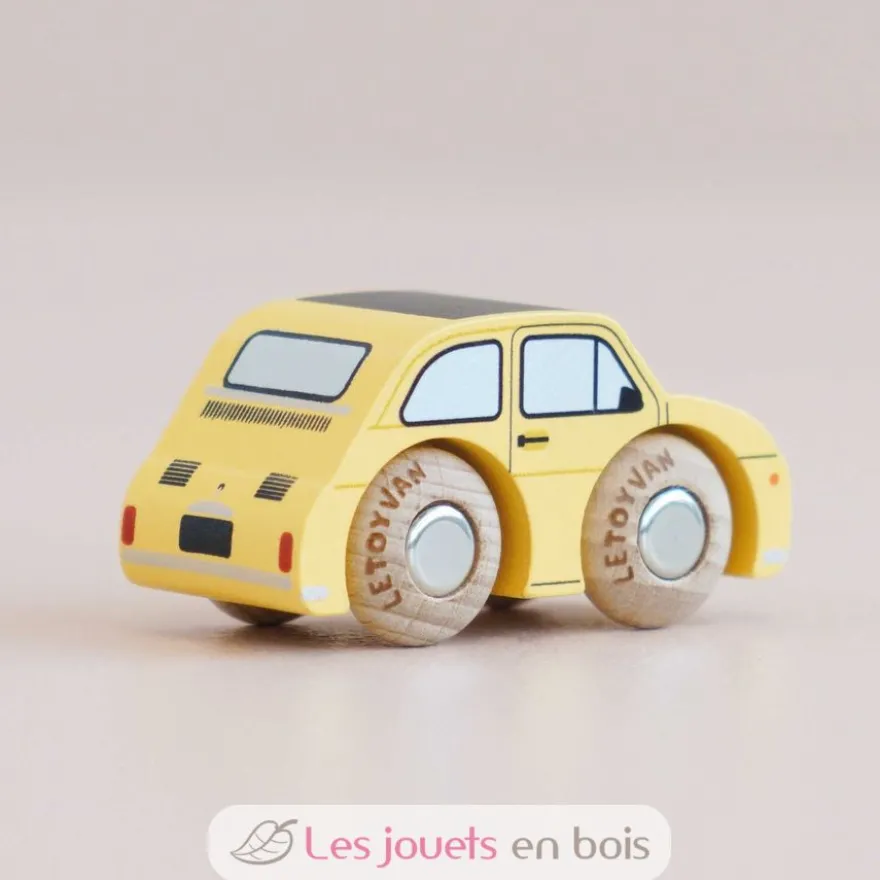 Mini voiture en bois Fifi No 10 jaune - Le Toy Van
