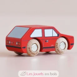 Mini voiture en bois Gary No 8 rouge - Le Toy Van