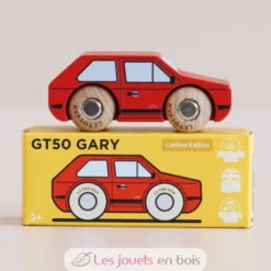 Mini voiture en bois Gary No 8 rouge - Le Toy Van
