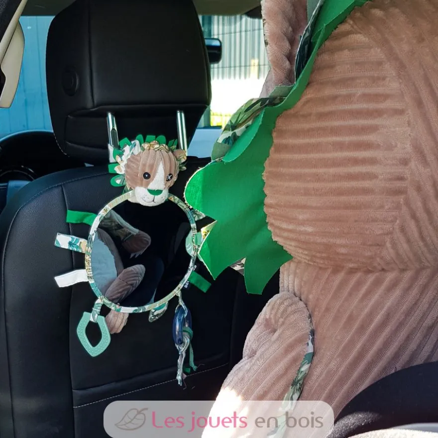Miroir d'éveil Jélékros lion gris vert Les Déglingos