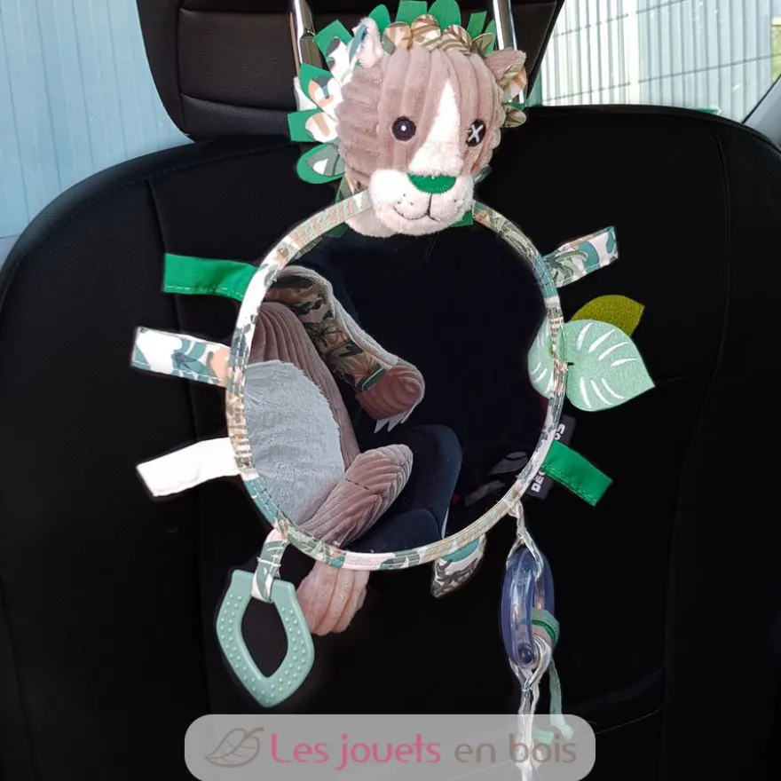 Miroir d'éveil Jélékros lion gris vert Les Déglingos