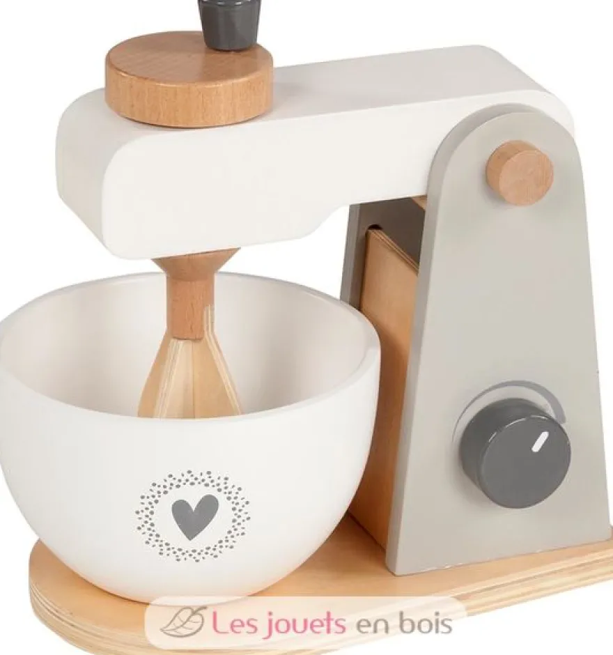 Mixeur en bois blanc et gris - Goki