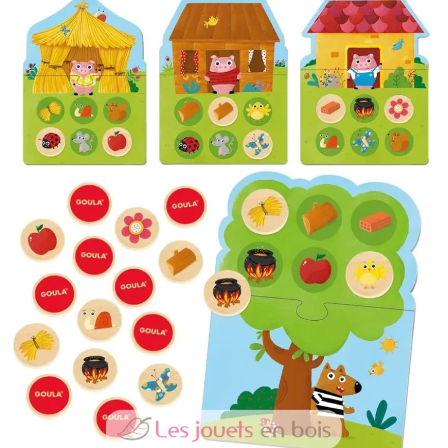 Mémo et Loto des 3 Petits Cochons - Goula