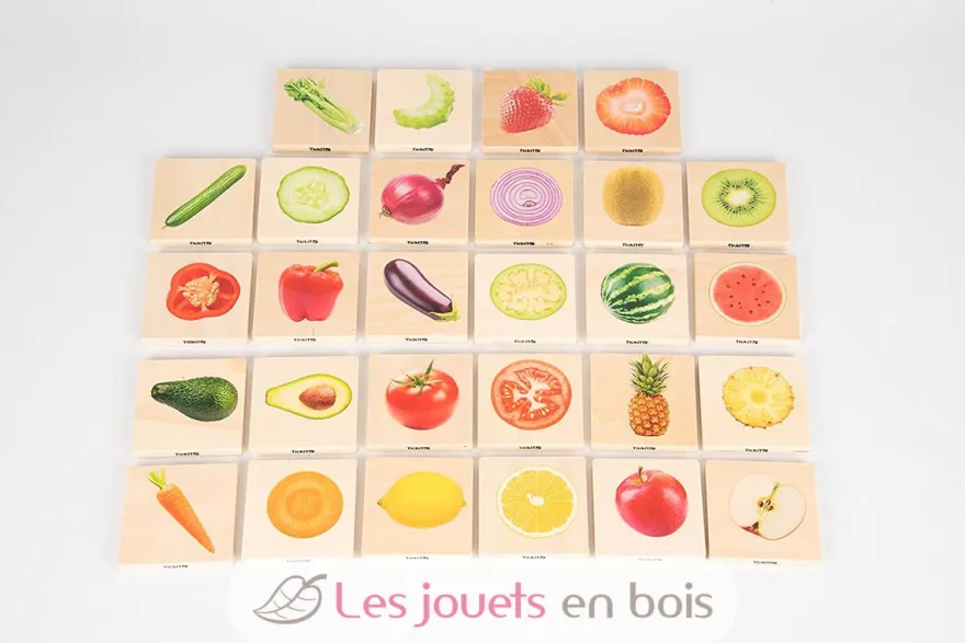 Mémo Fruits et Légumes Mix & Match - TickiT