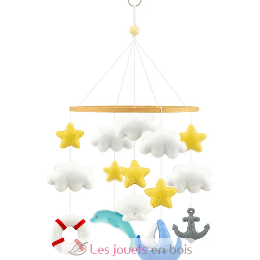 Mobile La Mer en bois et feutrine - Ulysse