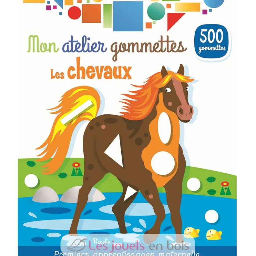 Mon atelier gommettes Les chevaux - Piccolia