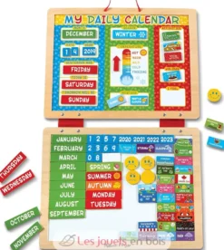 Mon calendrier journalier magnétique en anglais - Melissa & Doug