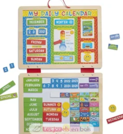 Mon calendrier journalier magnétique en anglais - Melissa & Doug
