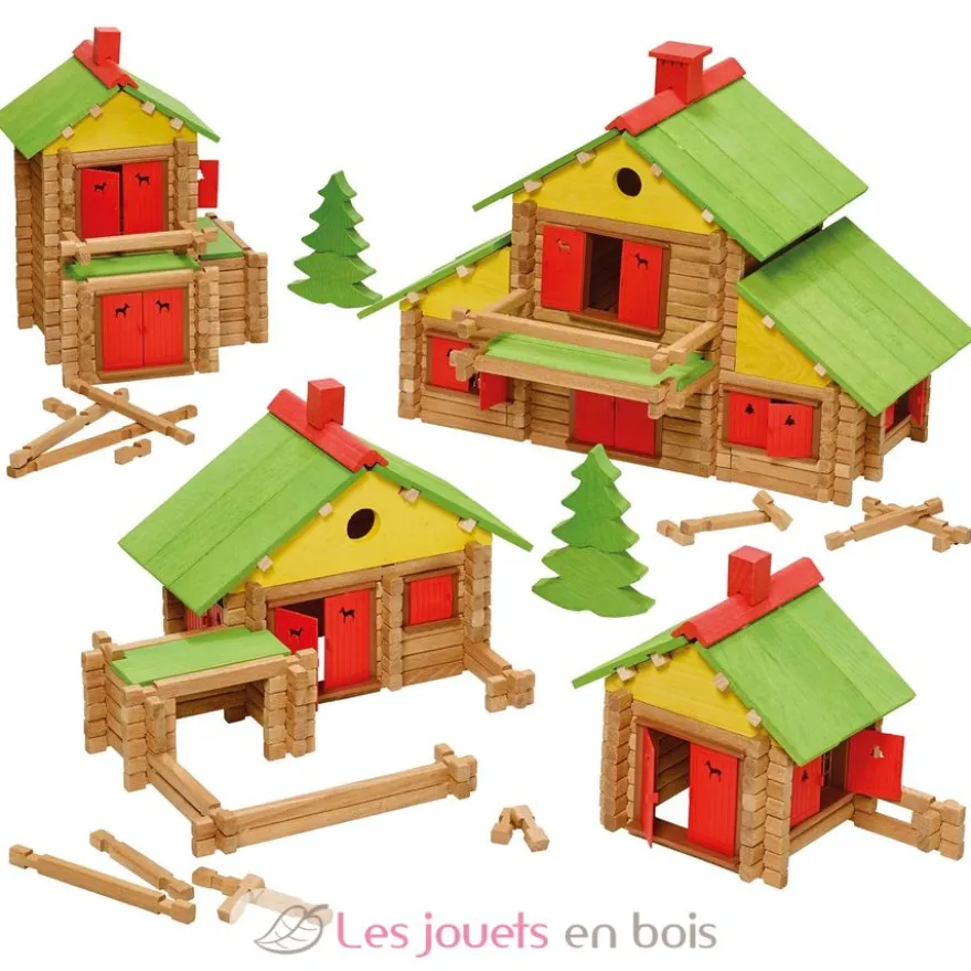 Mon chalet en bois 330 pièces - Jeu de construction - Fabriqué en France - Jeujura