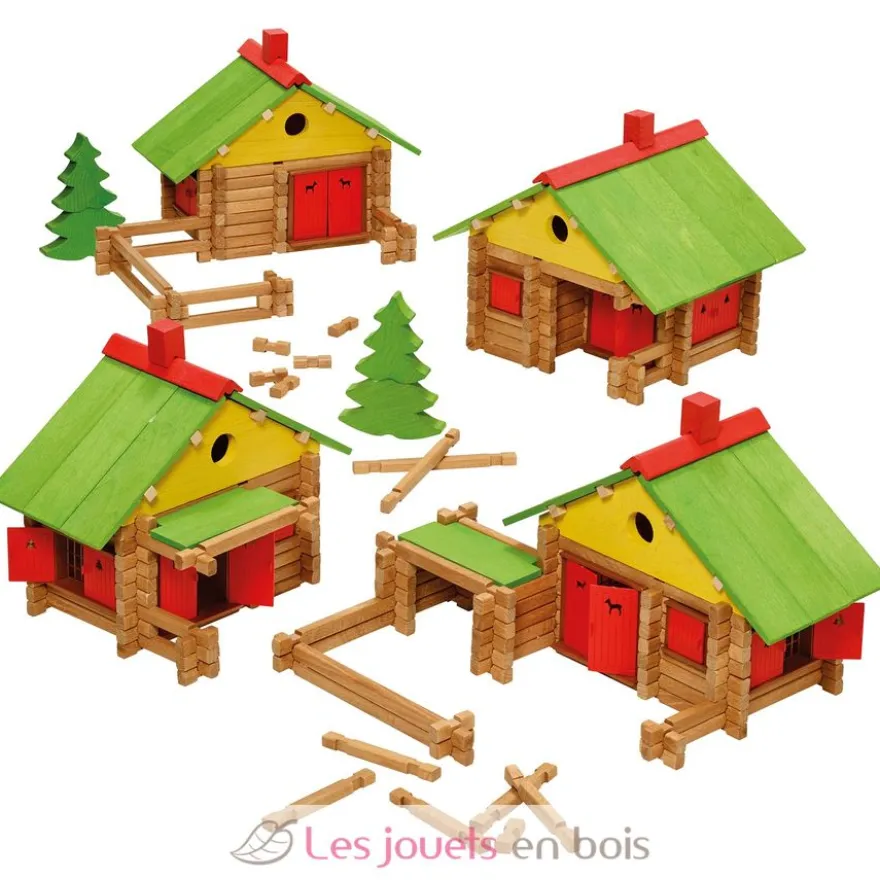 Mon chalet en bois 130 pièces - Jeu de construction - Fabriqué en France - Jeujura
