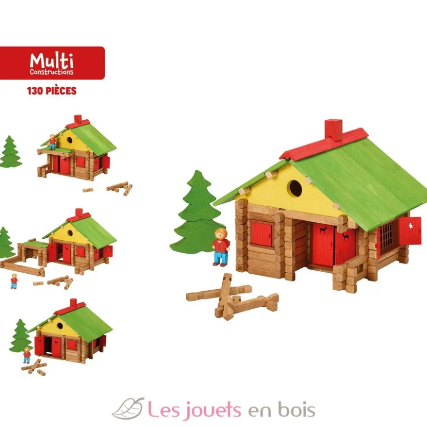 Mon chalet en bois 130 pièces - Jeu de construction - Fabriqué en France - Jeujura