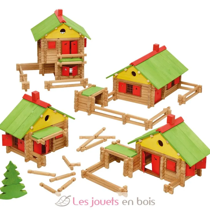 Mon chalet en bois 225 pièces - Jeu de construction - Fabriqué en France - Jeujura