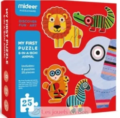 Mon 1er puzzle animaux de la jungle - Mideer