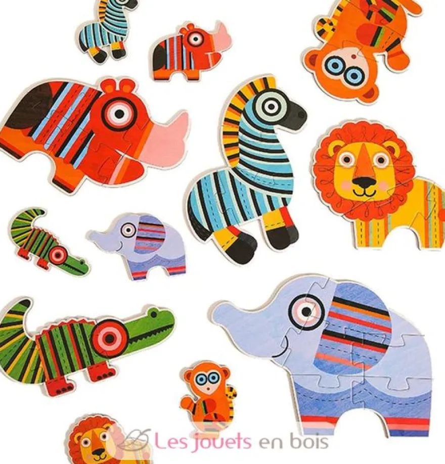 Mon 1er puzzle animaux de la jungle - Mideer