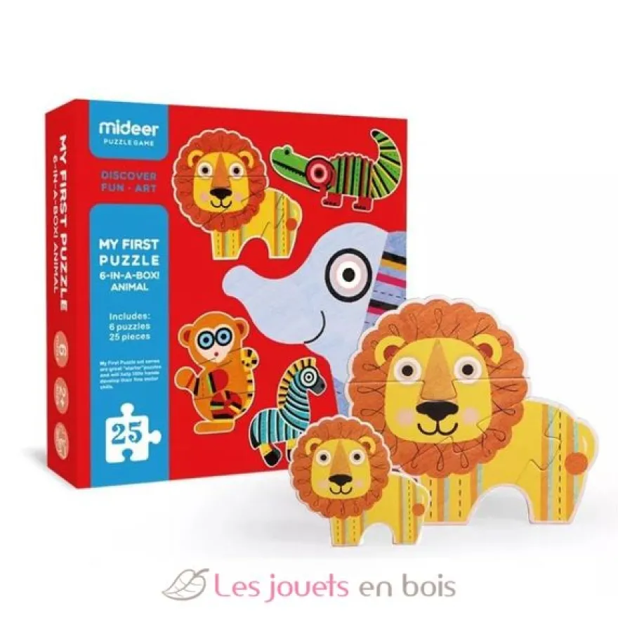 Mon 1er puzzle animaux de la jungle - Mideer