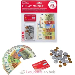 Monnaie factice en euros pour jouer - Plastique, papier, carton - Tanner