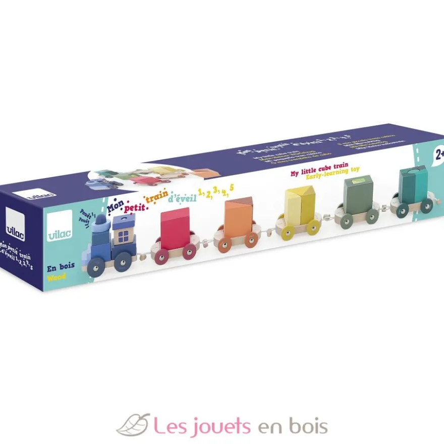 Mon petit train d'éveil multicolore en bois - Vilac